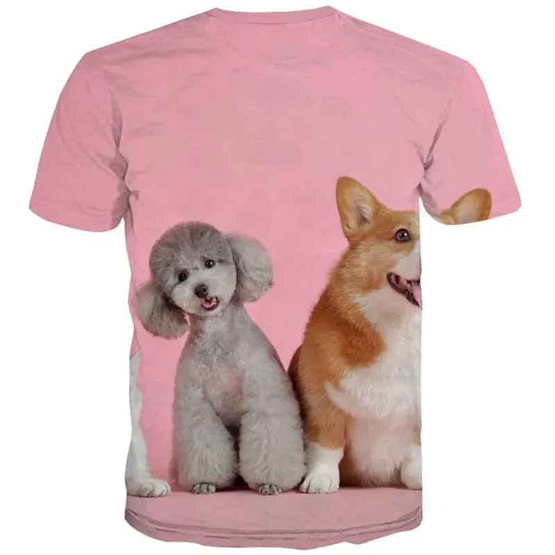 cute dog t shirt happy dog tshirt 3D Cool men art costume puppy