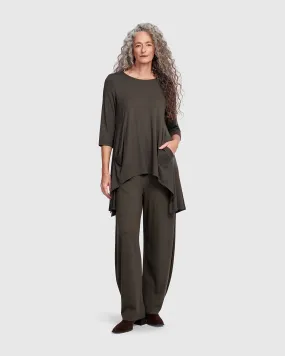 Cutout Tunic & Flow Pants Bundle, Khaki