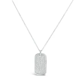 Diamond Dog Tag Necklace