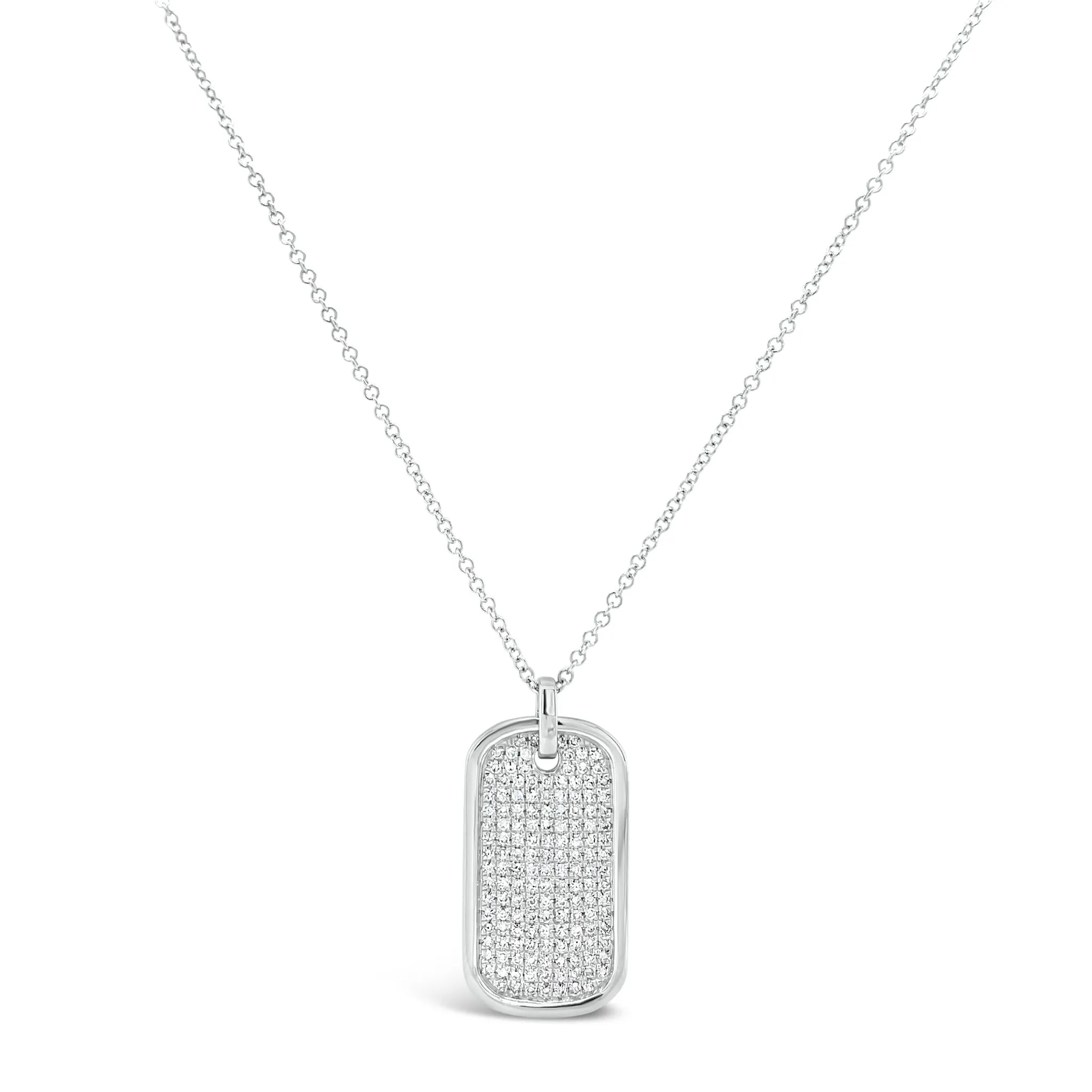 Diamond Dog Tag Necklace