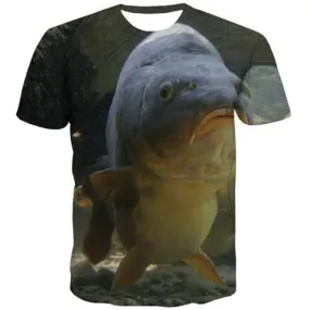 Dolphin T-shirt Men Ocean Tshirt Anime Lovely Shirt Print Funny Tshirts Casual Harajuku T-shirts 3d Short Sleeve Hip hop Men