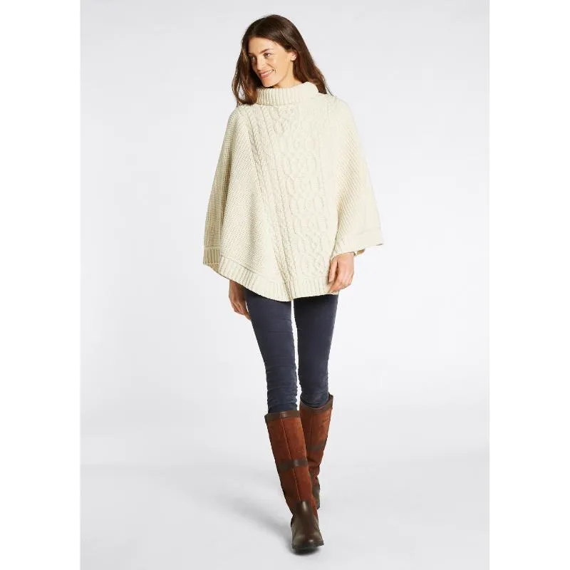 Dubarry Kilronan Ladies Merino Knit Poncho - Cream