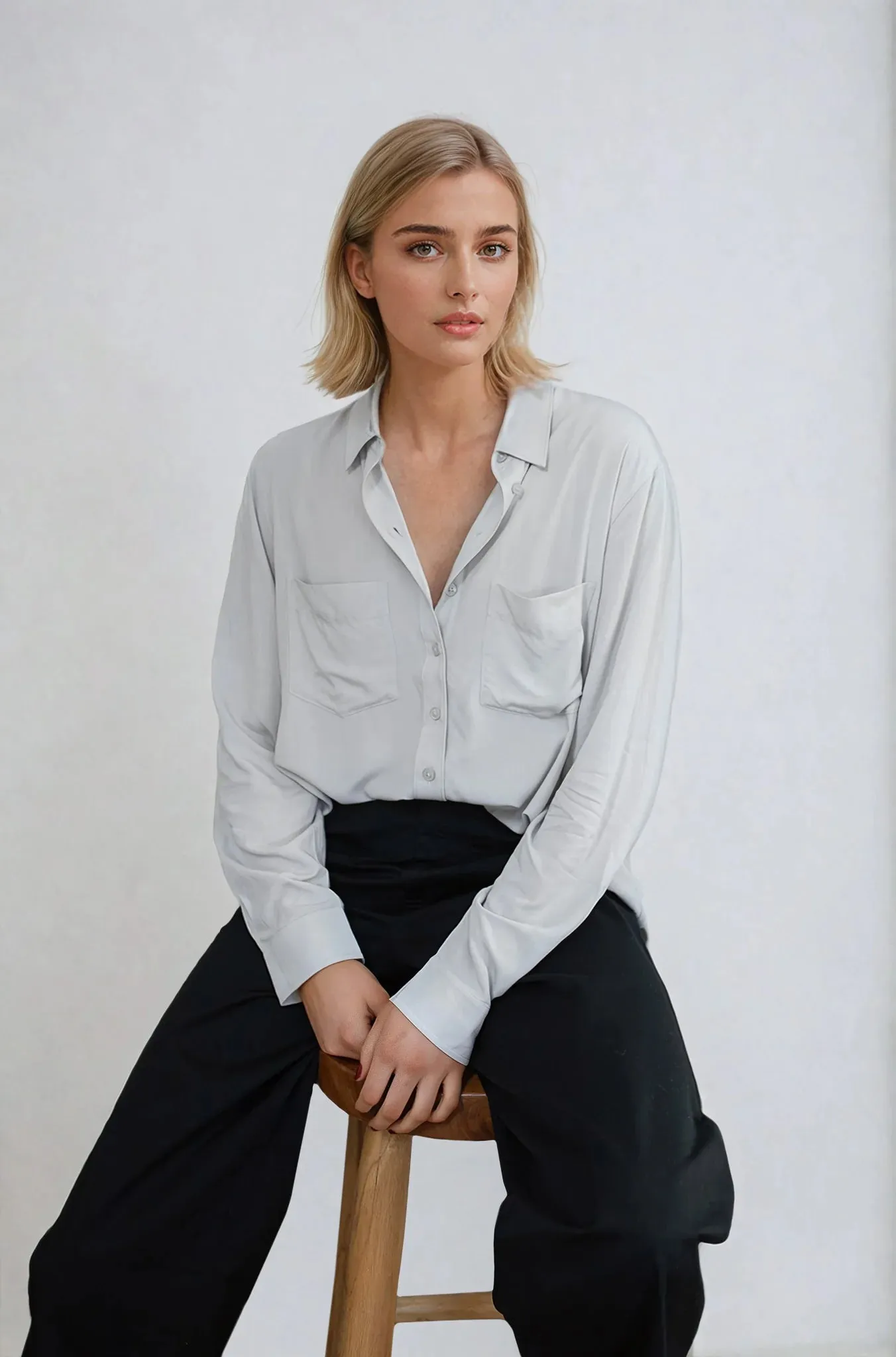 Eco Vero Viscose Shirt - Silver