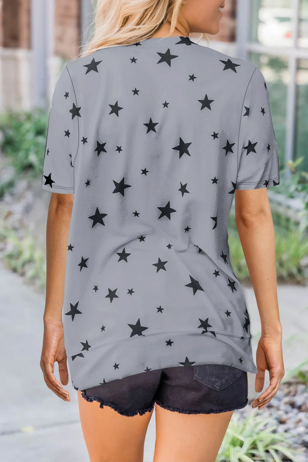 Emerald Green Star Print T Shirt