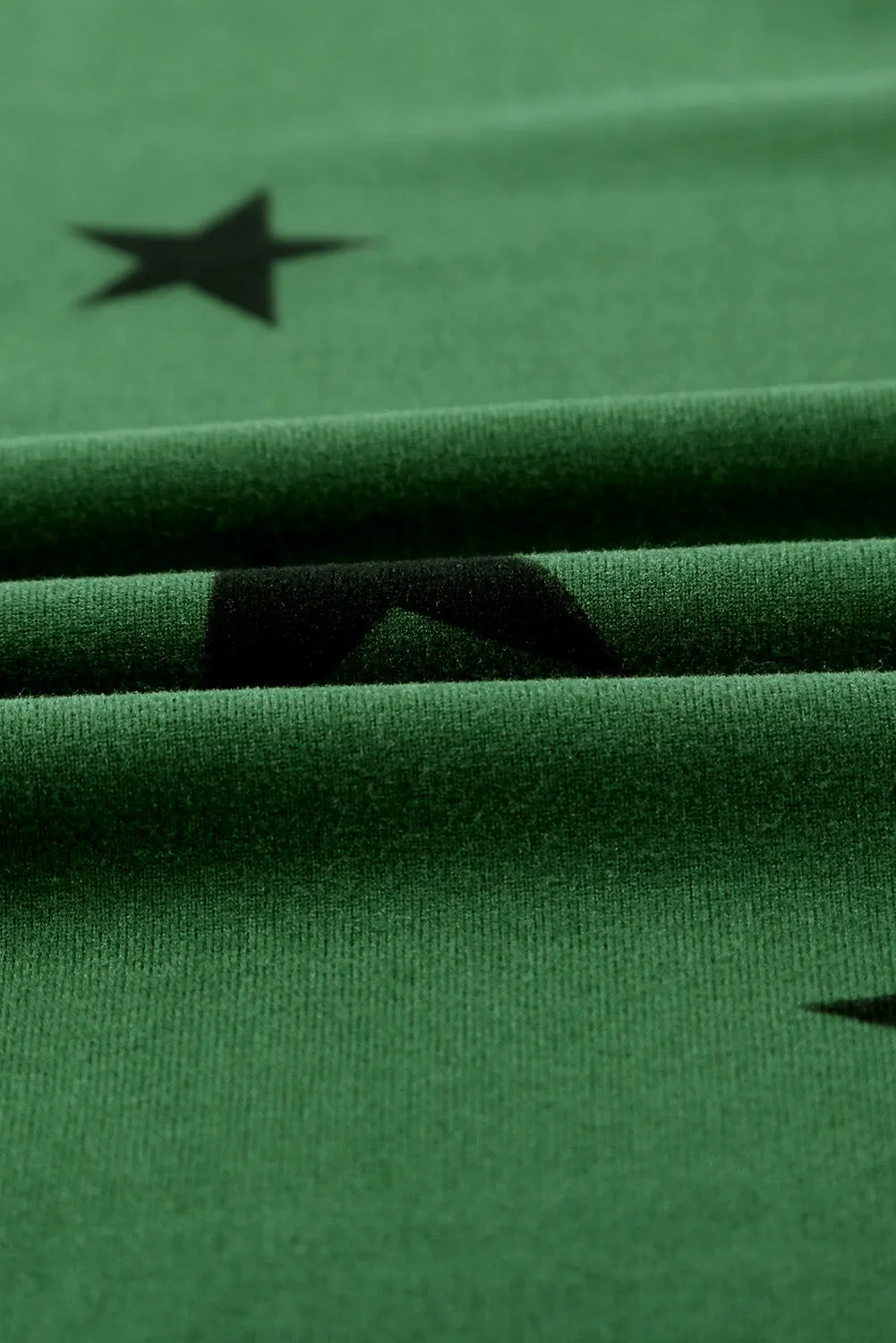 Emerald Green Star Print T Shirt