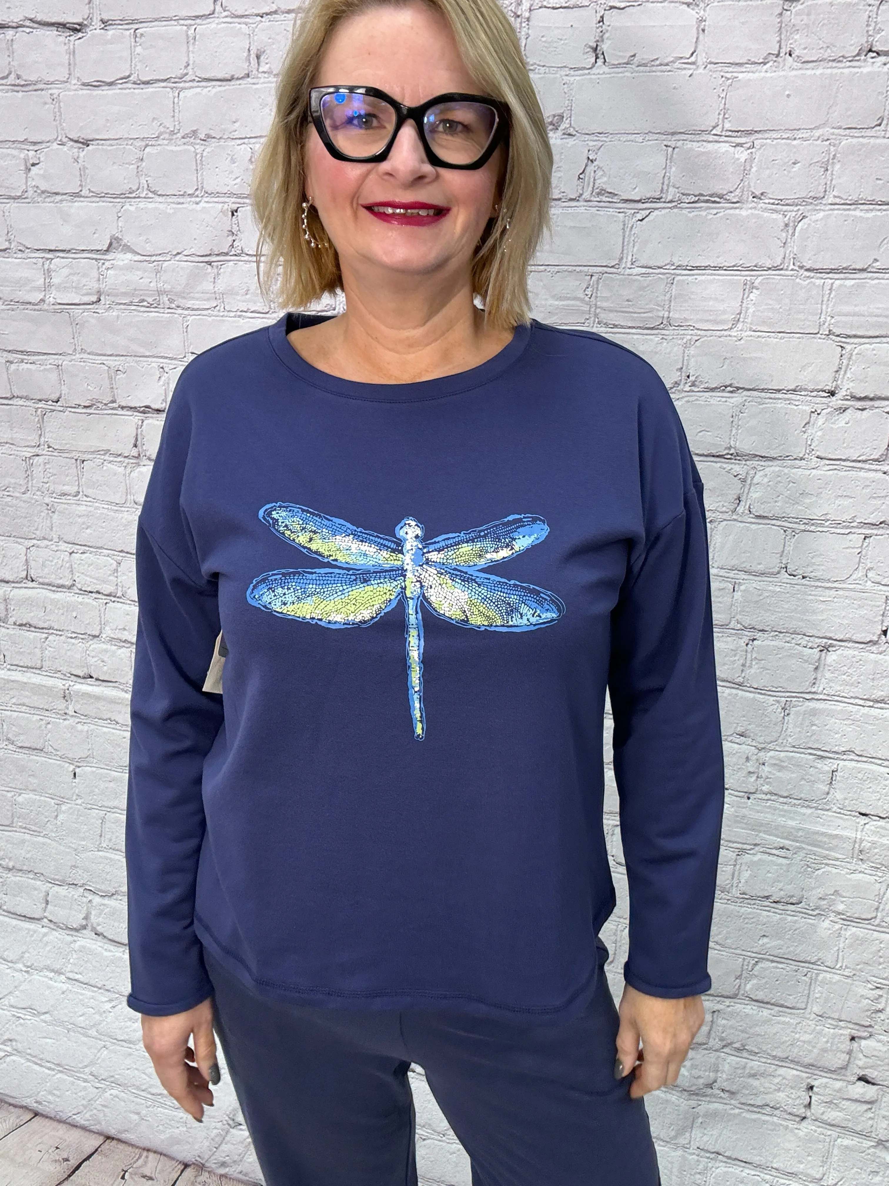 Escape by Habitat Dragonfly Pullover Sweatshirt E44301-Navy