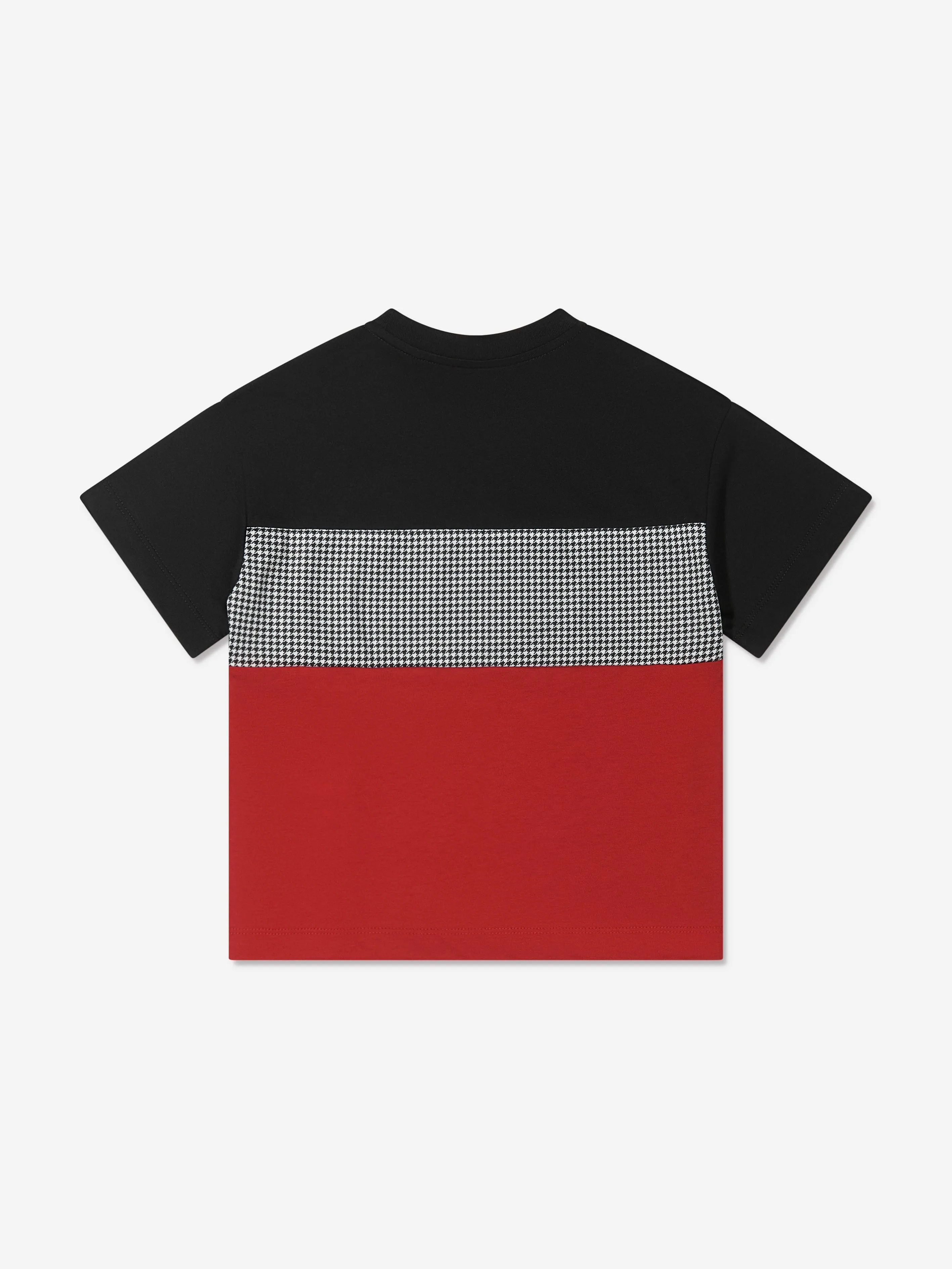 Fendi Boys Colour Block Dogtooth T-Shirt