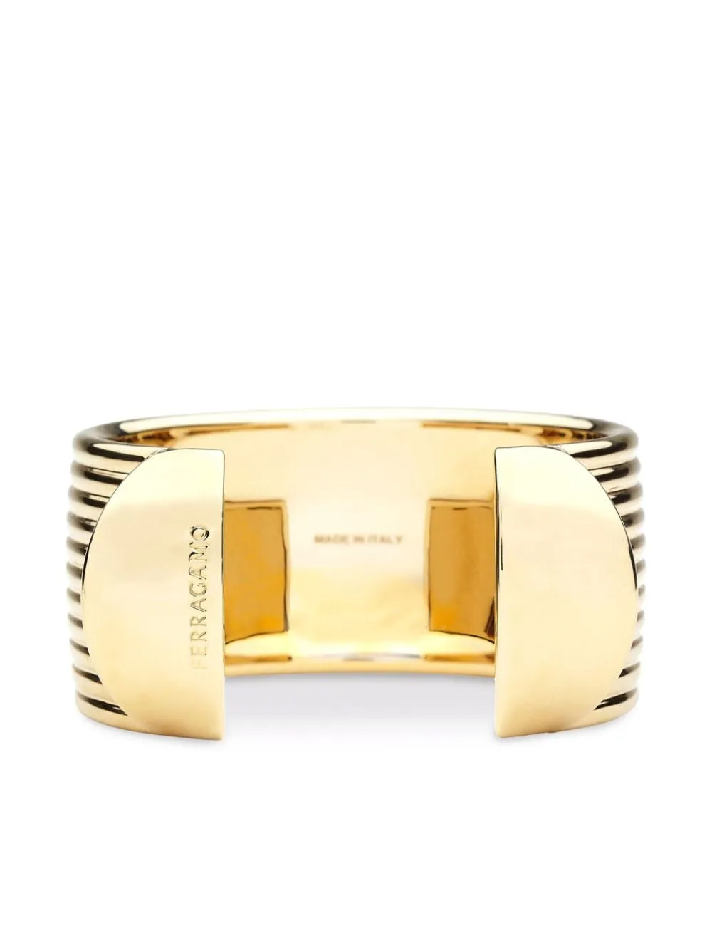 Ferragamo Engraved Logo Wide Band Bracelet