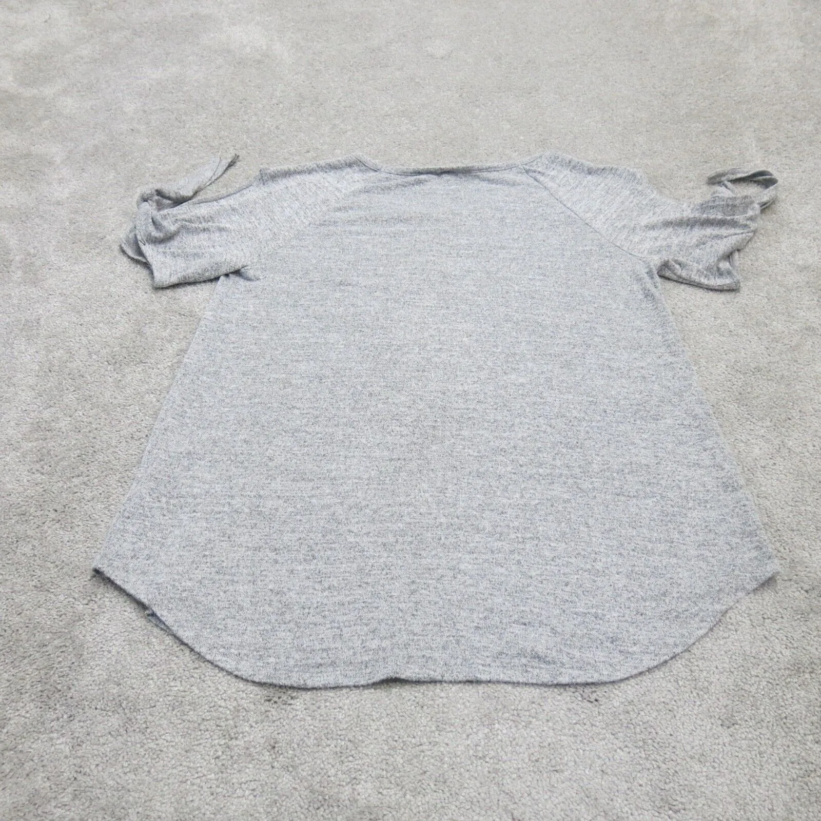 Gap Womens T Shirt Top Cold Shoulder Sleeve Round Neck Heather Gray Size Medium