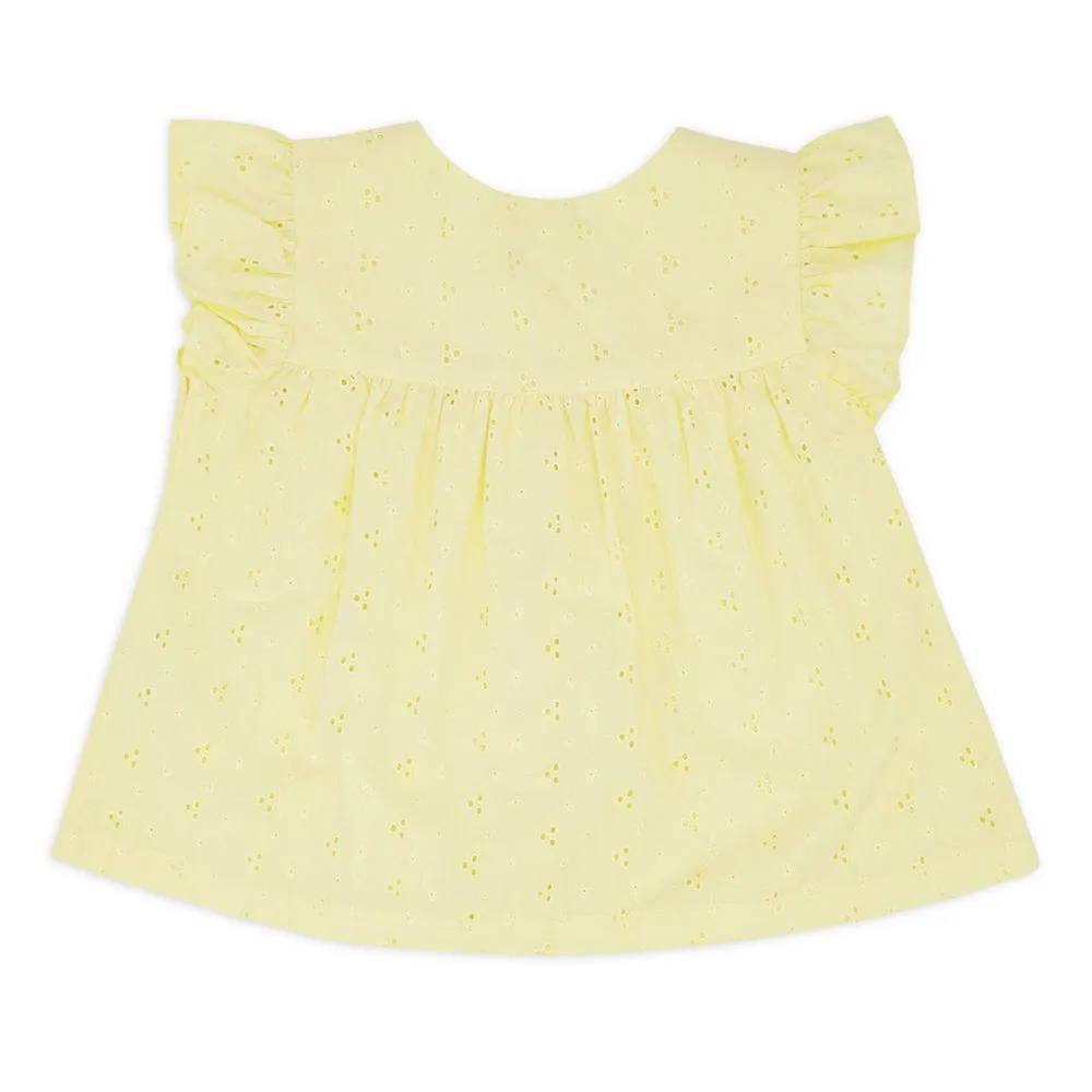 Girl Top with Bottom, Yellow 6-24 Months