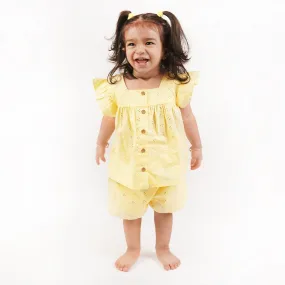 Girl Top with Bottom, Yellow 6-24 Months