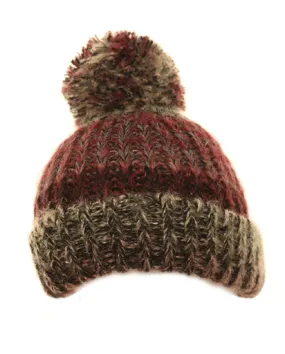 Girls Jano Chunky Knitted Bottle Hat - Dark Pink