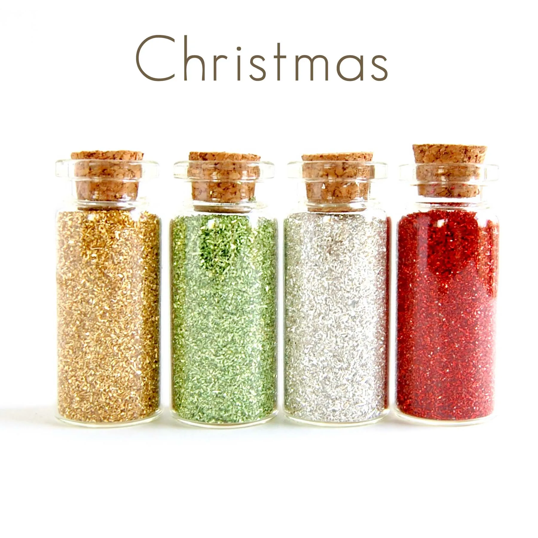 Glass Glitter Set of Four