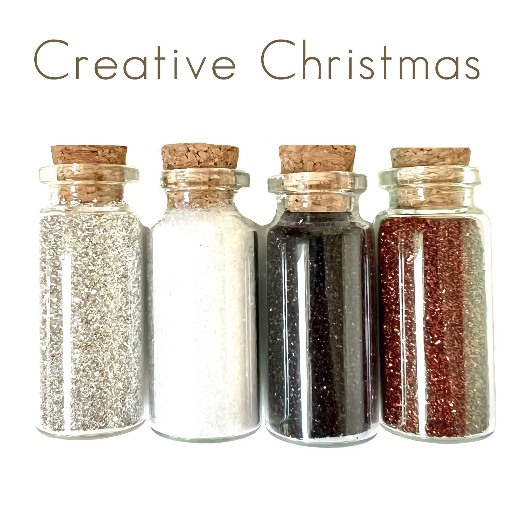 Glass Glitter Set of Four