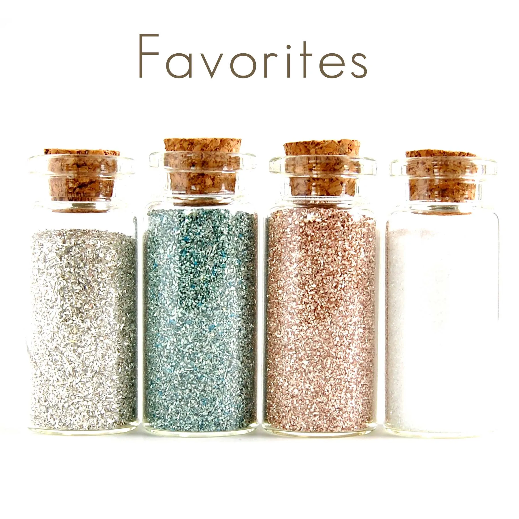 Glass Glitter Set of Four