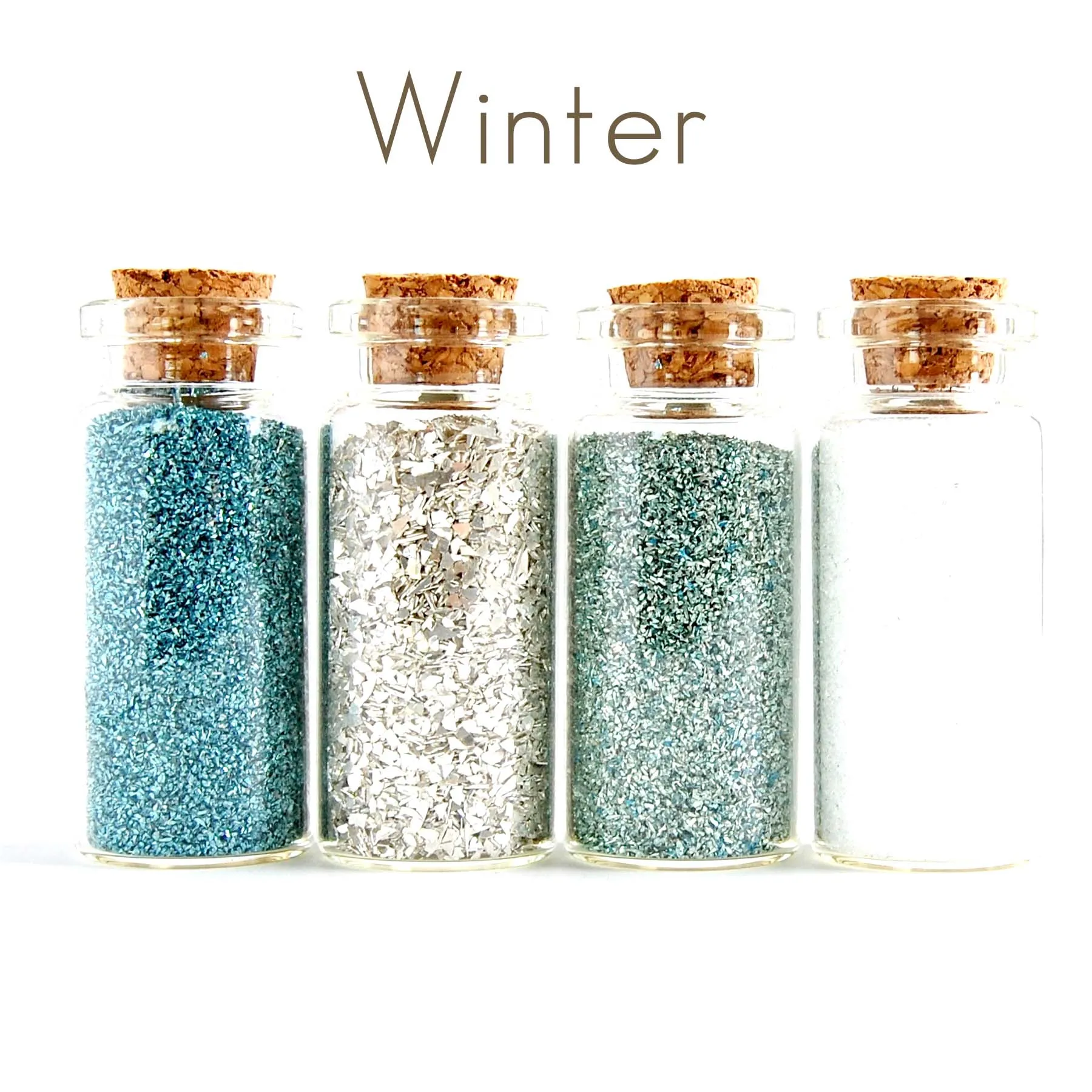 Glass Glitter Set of Four