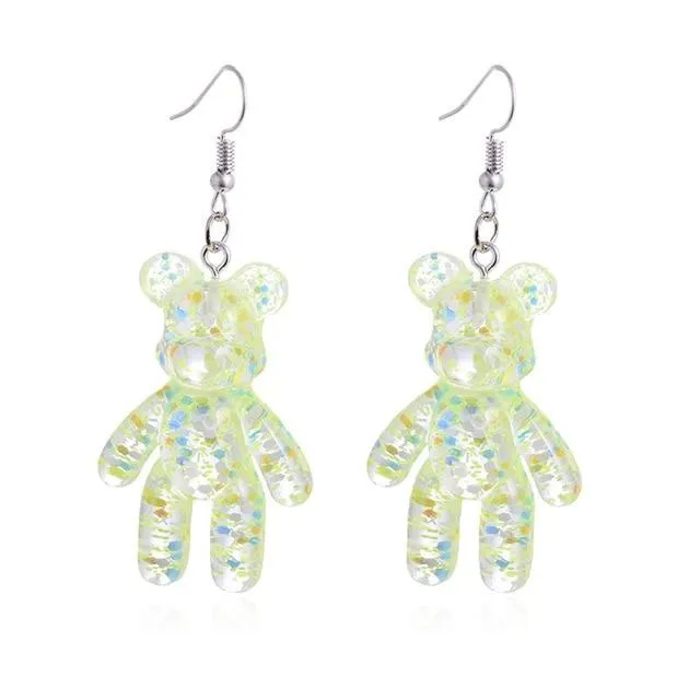 Glitter Bear Earrings