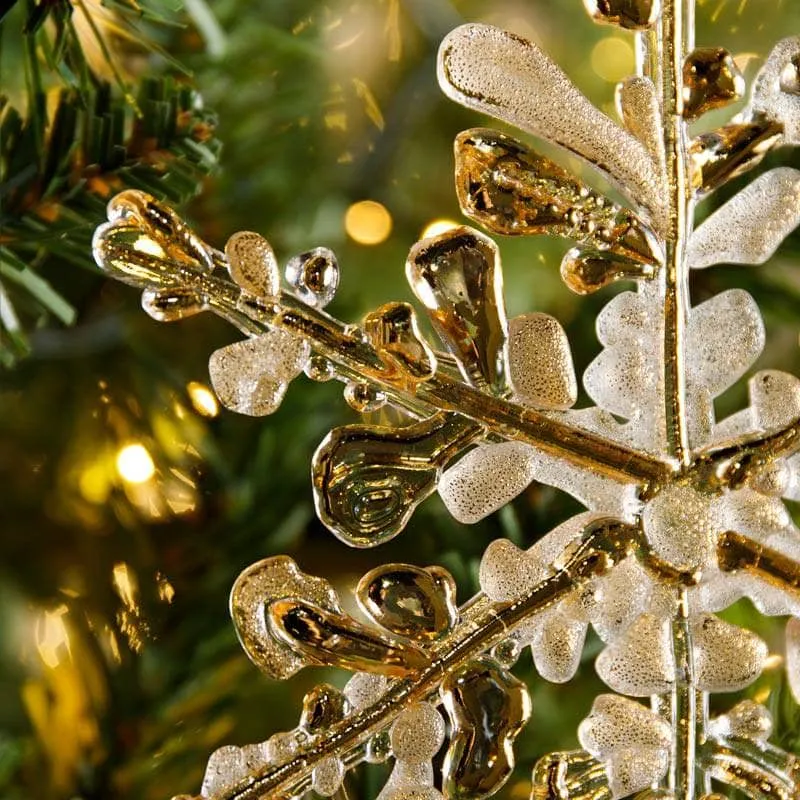 Gold Snowflake Christmas Decoration - 18cm