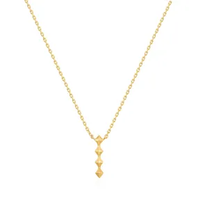 Gold Spike Drop Necklace