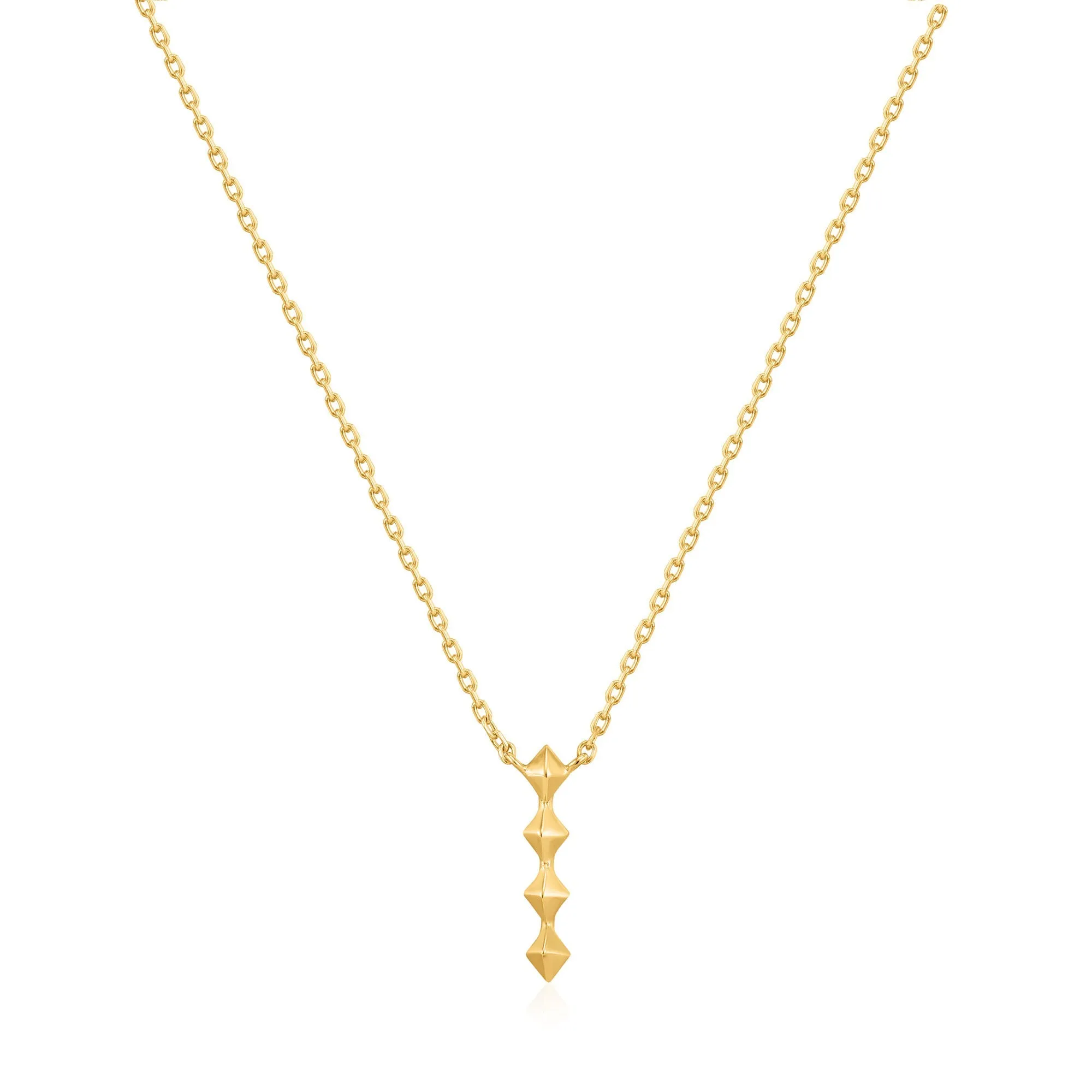 Gold Spike Drop Necklace