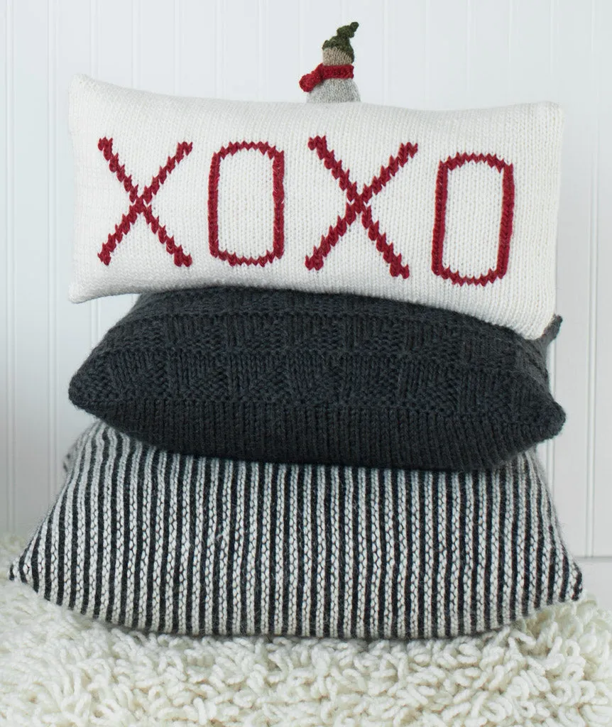 Graphic Striped Pillow Cover Using Berroco Ultra Alpaca Chunky