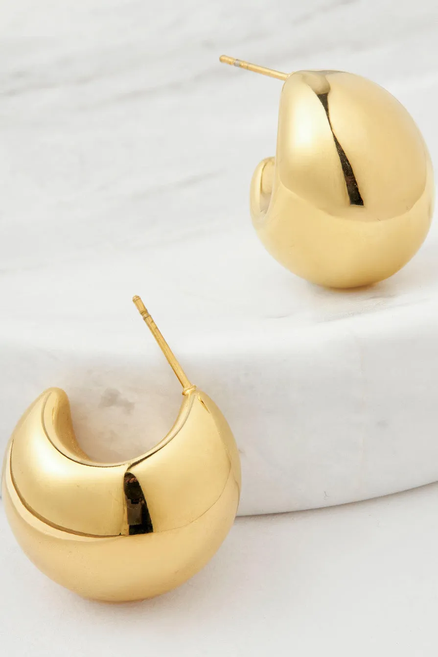 Hailey Hoop Earring | Gold