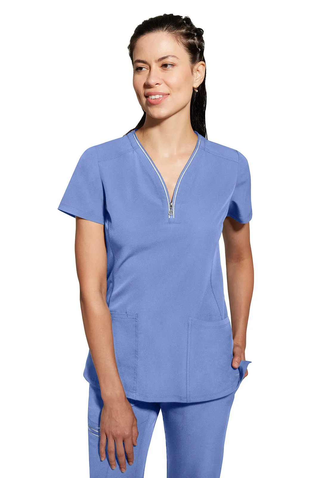 HH 360 - Women's Sonia Zip Y-Neck Scrub Top