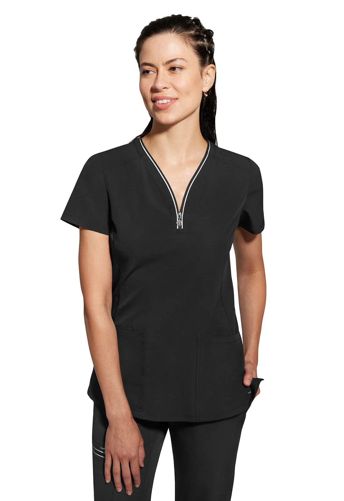 HH 360 - Women's Sonia Zip Y-Neck Scrub Top