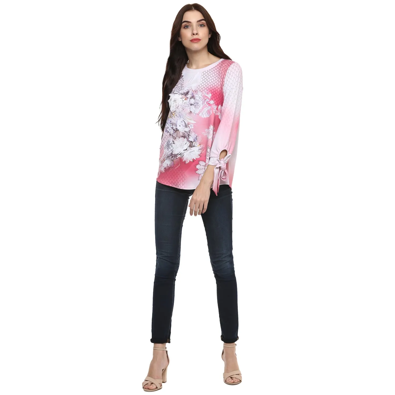 High Street Fashion Floral Printed Top(Winter)