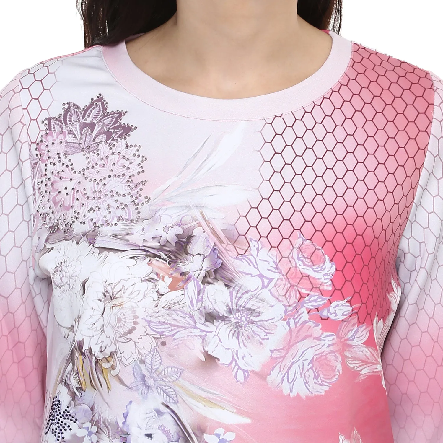 High Street Fashion Floral Printed Top(Winter)