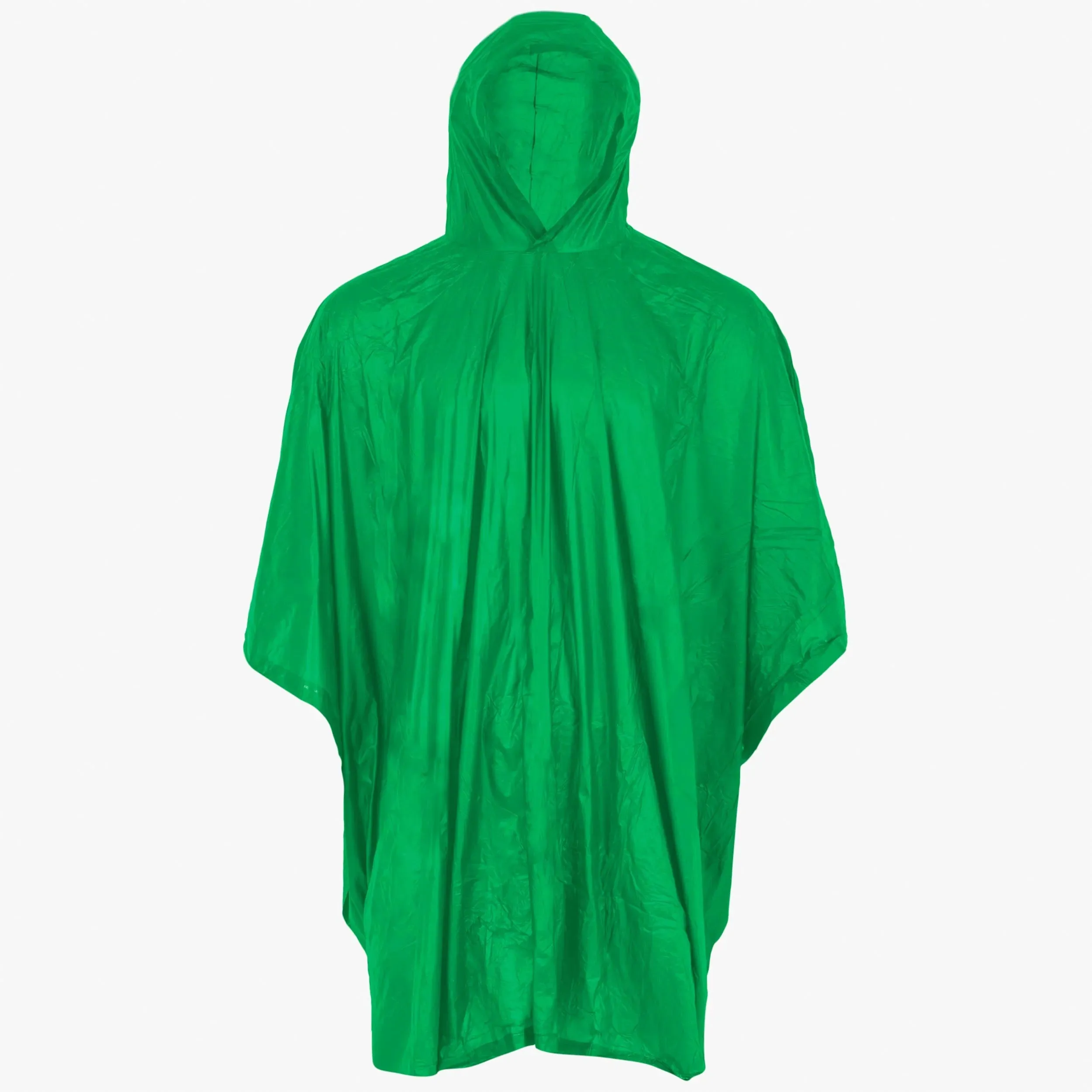 Highlander Lightweight PEVA Biodegradable Hooded Poncho Green