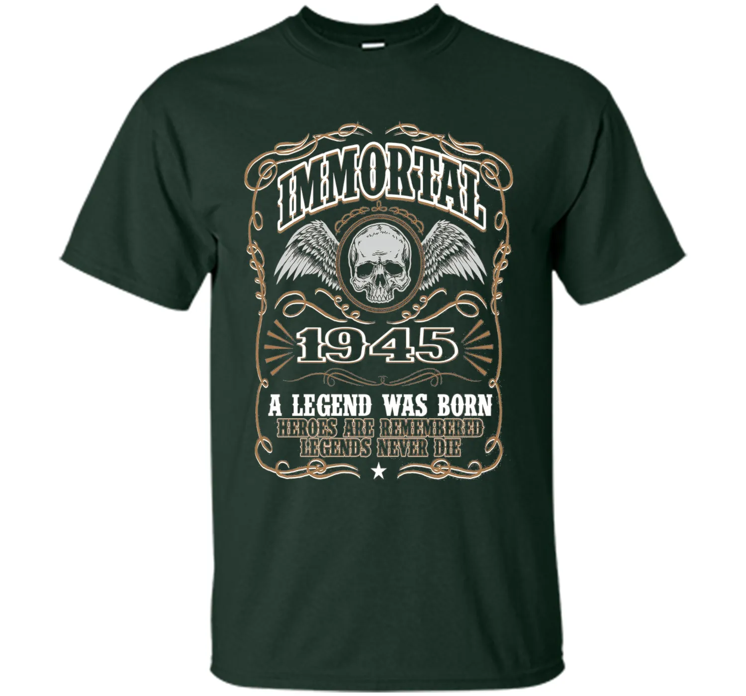 Immortal 1945 T-Shirt. 71st Birthday Gift For Men.