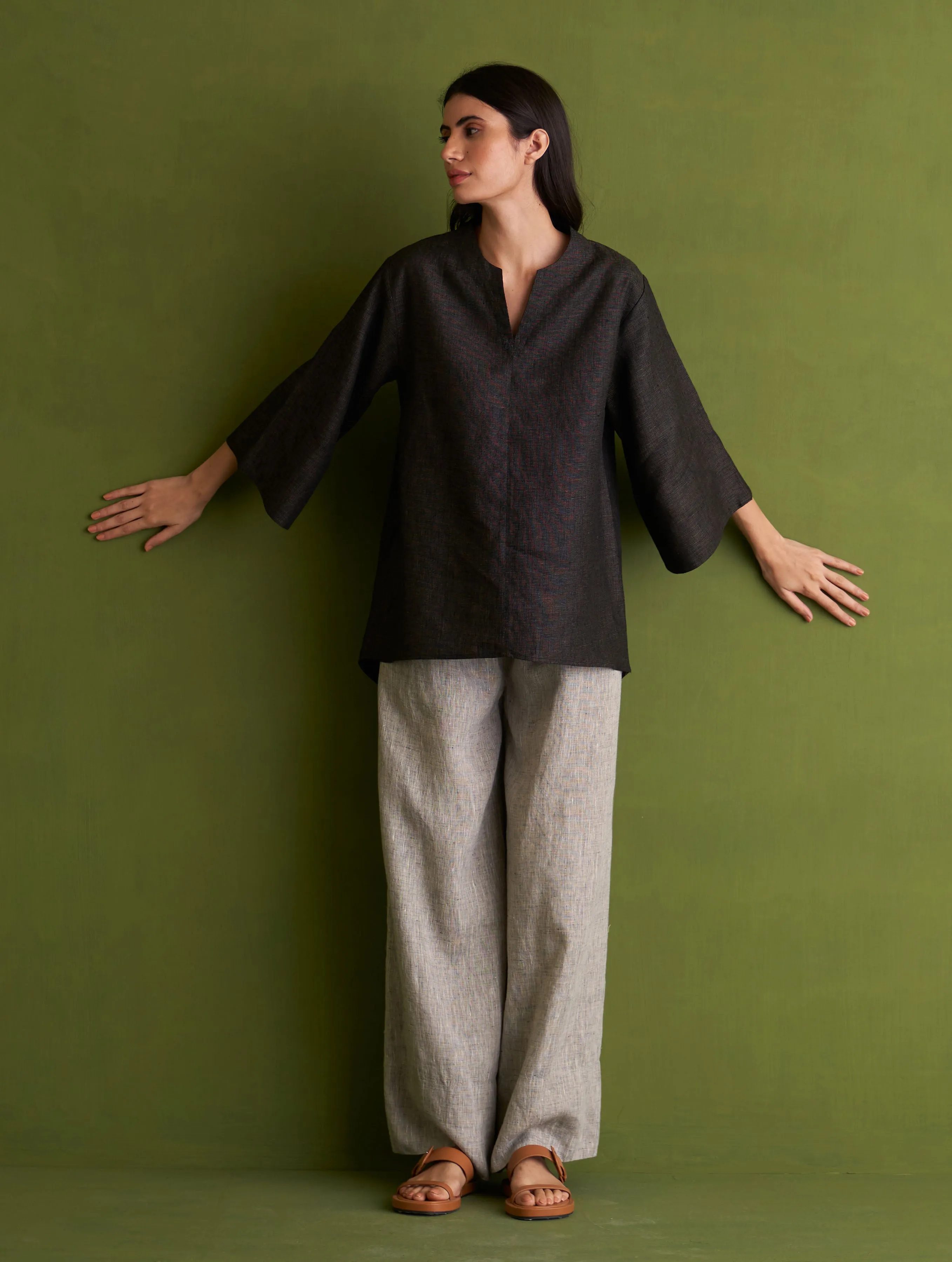 Kaiya Zen Top - Charcoal