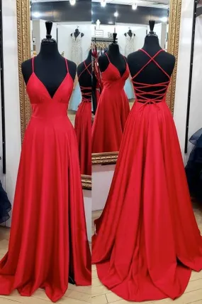 kamahe Red Simple Long Prom Dress,Popular Evening Dress,Fashion Winter Formal Dress