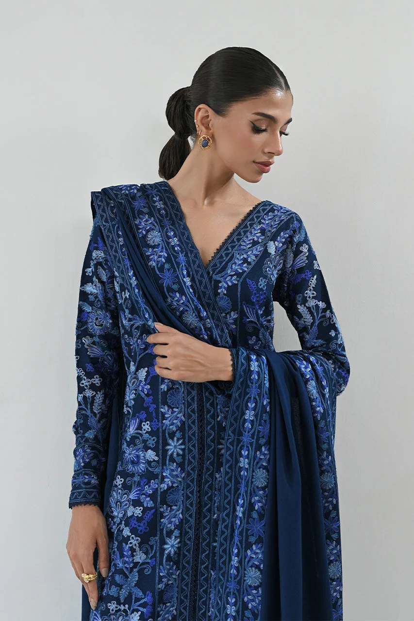 KARANDI'24-NAVY BLUE LUXURY AARI EMBROIDERED KARANDI SET (NEL-24624)