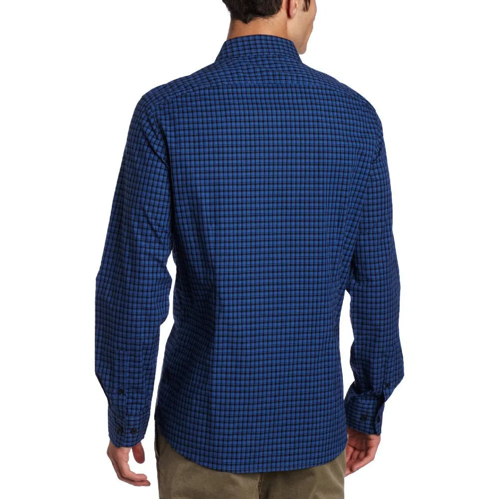 Kenneth Cole Men's Double Pocket Check Shirt