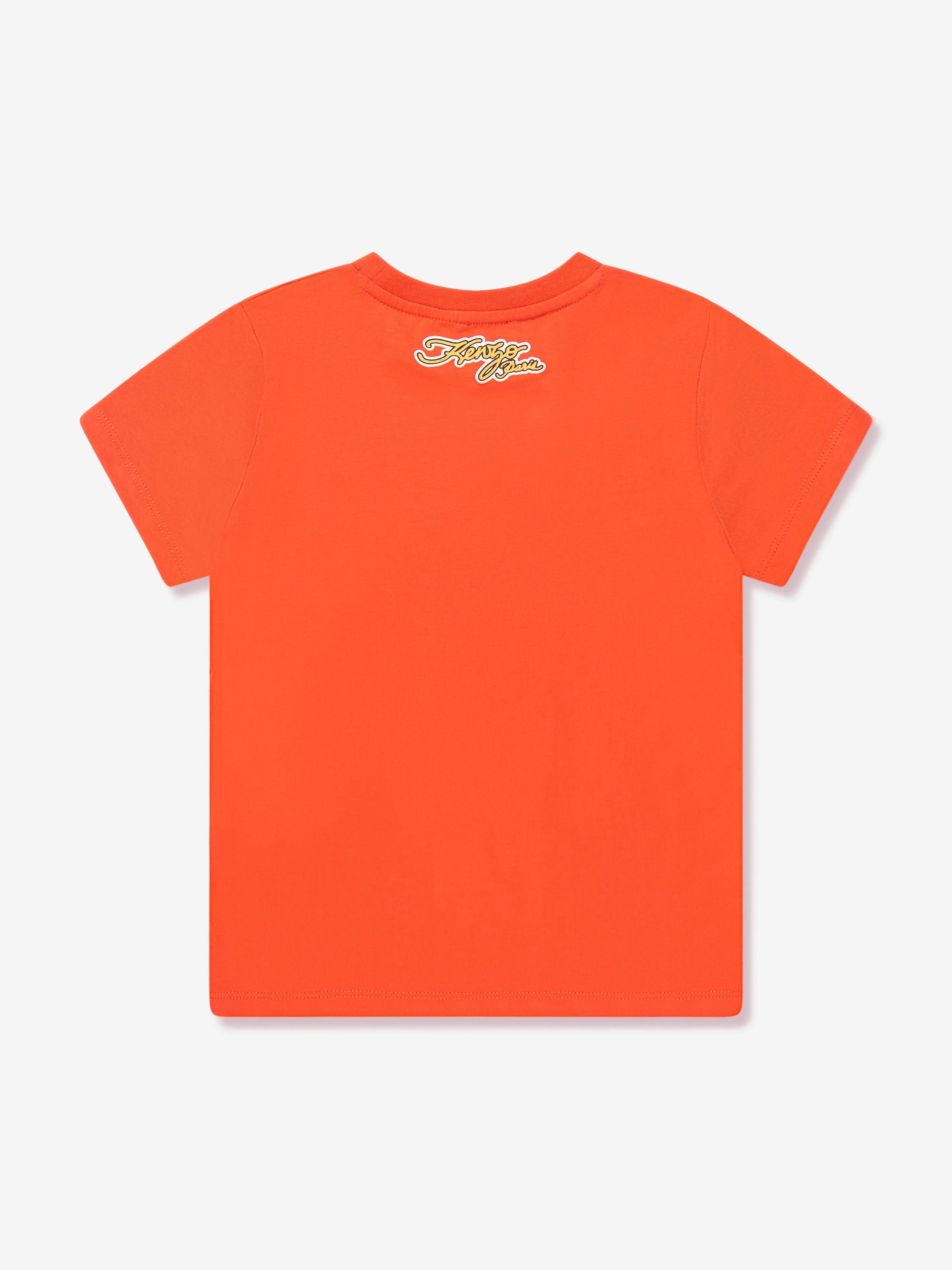 KENZO Boys Tiger Logo T-Shirt in Red