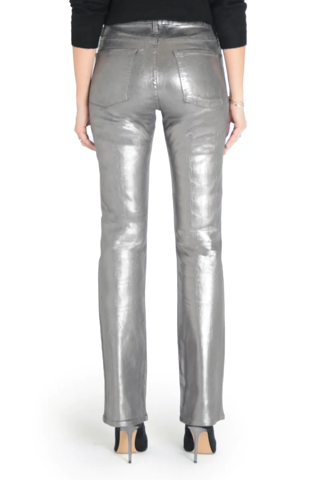 KORA BOOTCUT IN GUNMETAL FOIL