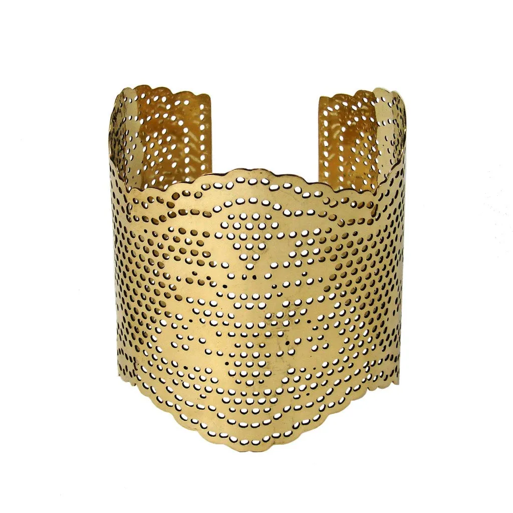 Lacey Brass Cutout Cuff WorldFinds