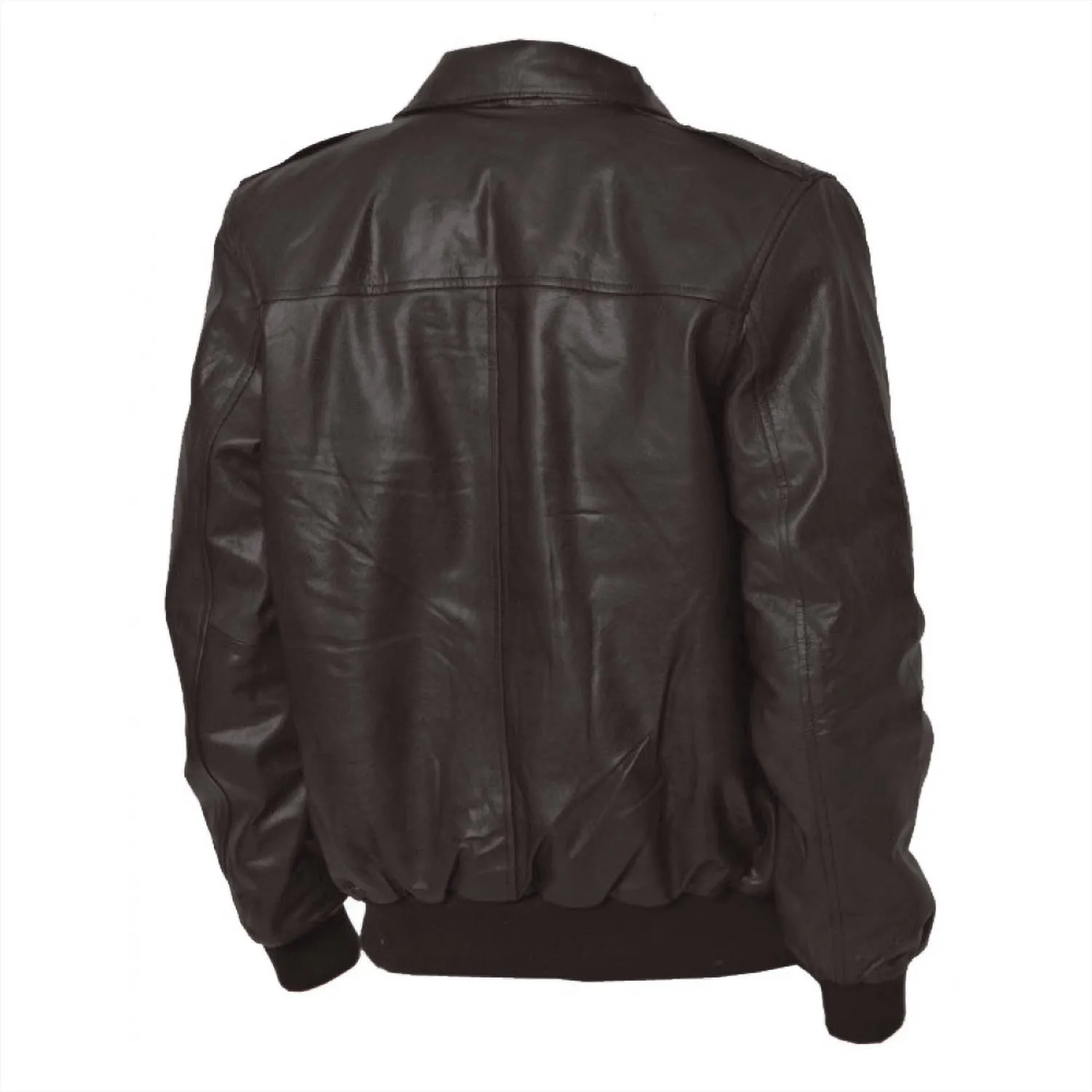 Leather Jackets Hub Mens Genuine Lambskin Leather Jacket (Black, Flight Jacket) - 1501066