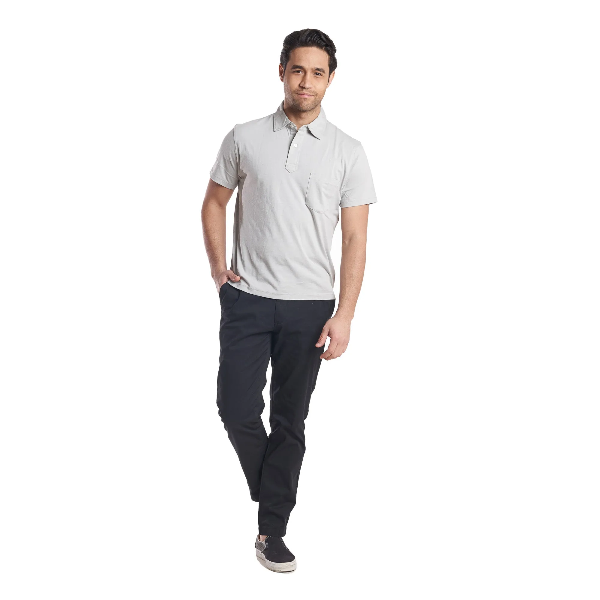 Lightweight Stretch Chinos Standard Fit - Black