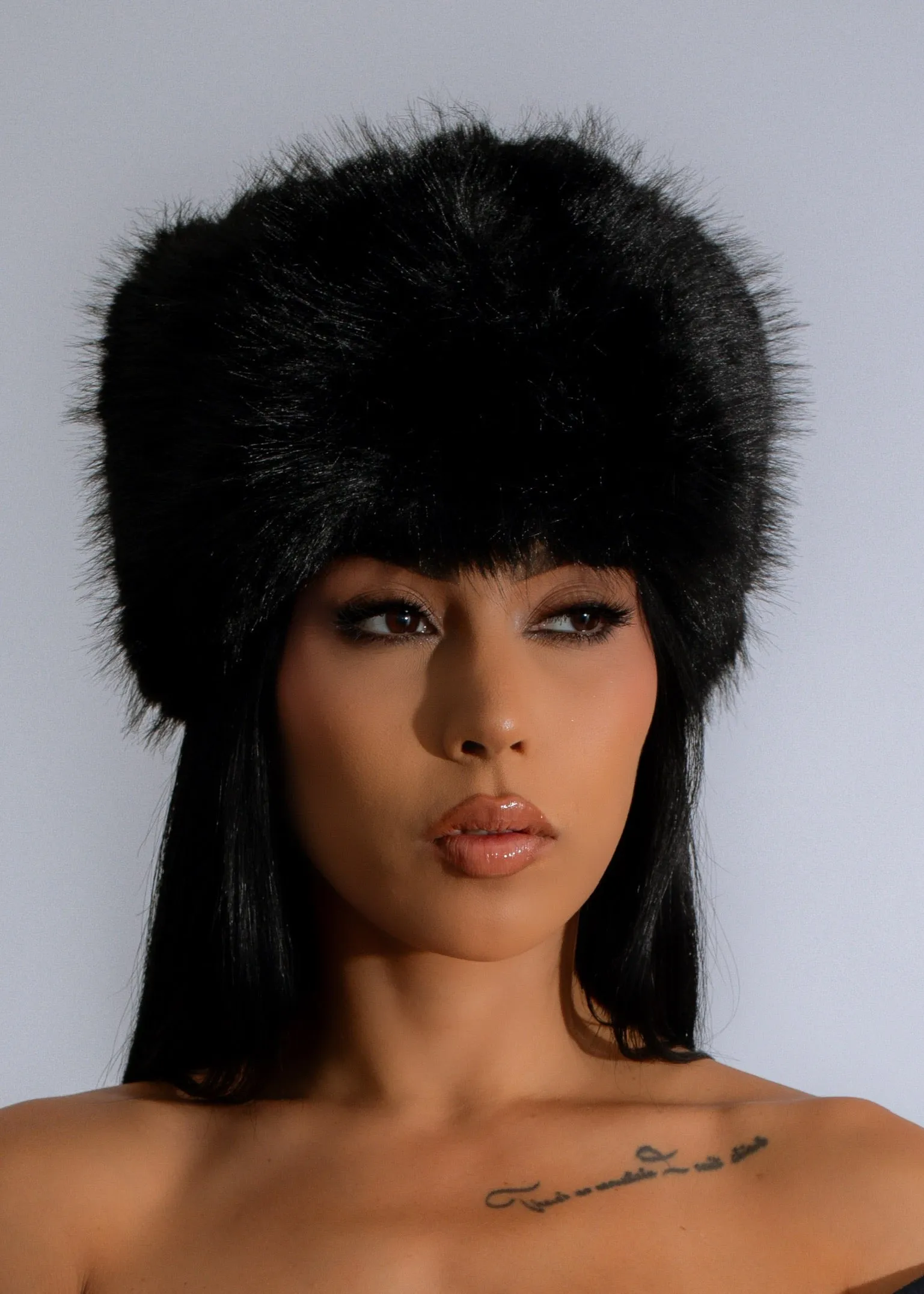 Luxe Winter Whisper Faux Fur Hat Black