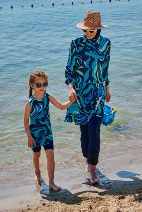 Lycra Navy Burkini Modest Swimwear M2334