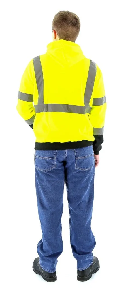 Majestic 75-5327 Hi-Vis Hooded Pullover Sweatshirt ANSI 3