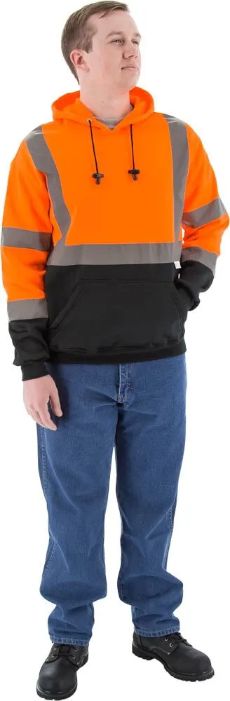 Majestic 75-5328 Hi-Vis Hooded Pullover Sweatshirt ANSI 3