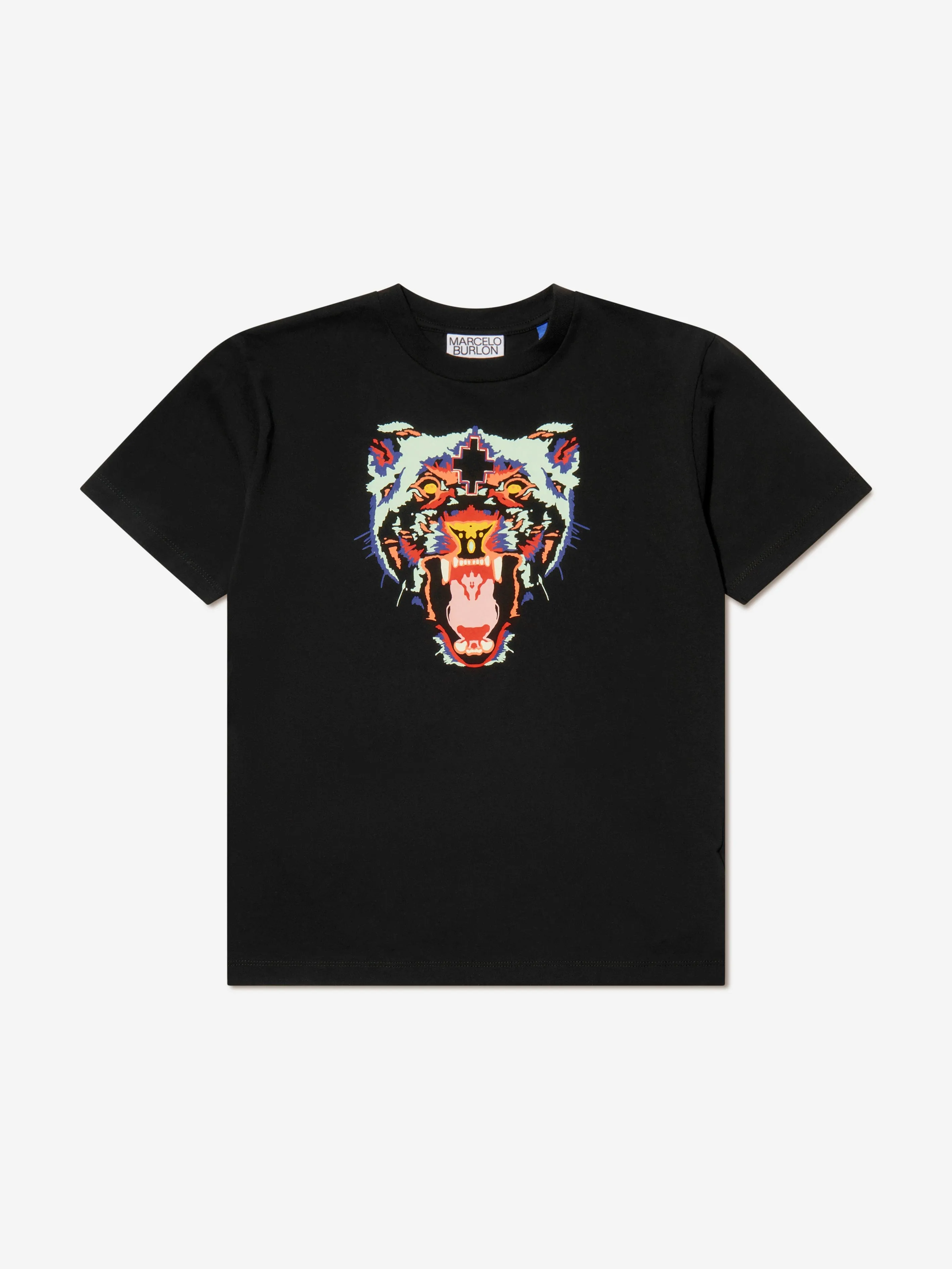 Marcelo Burlon Boys Cotton Short Sleeve Panther T-Shirt