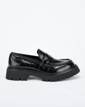 Maritime Loafer Black Croc