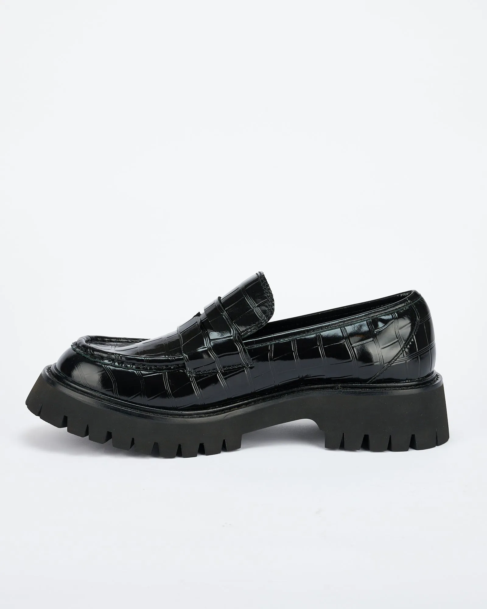 Maritime Loafer Black Croc