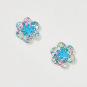 Martha Jean Aster Stud Earrings - Blue Mermaid