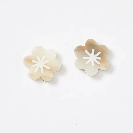 Martha Jean Aster Stud Earrings - Marble